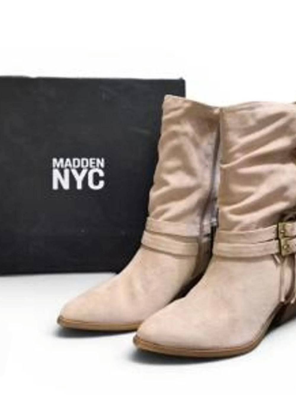 Madden NYC Women's Faux Suede Fringe Boots Size 8 BNIB - Picture 3 of 10